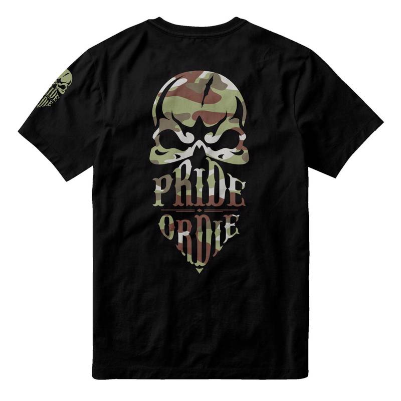 PRiDEorDiE Reckless jungle camo T-Shirt -black
